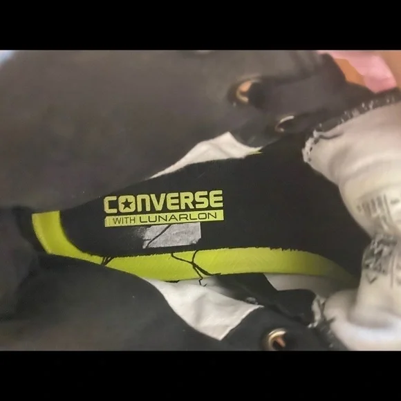 Unique Black Converse High Top’s M 5 W 7 - Picture 5 of 6